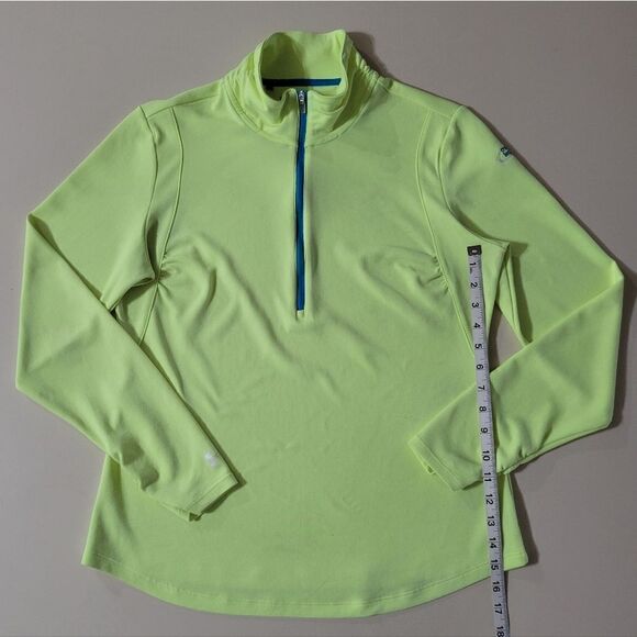 Under Armour AllSeasonGear® Women's Yellow 1/2 Zip Long Sleeve Pullover - Picture 5 of 15
